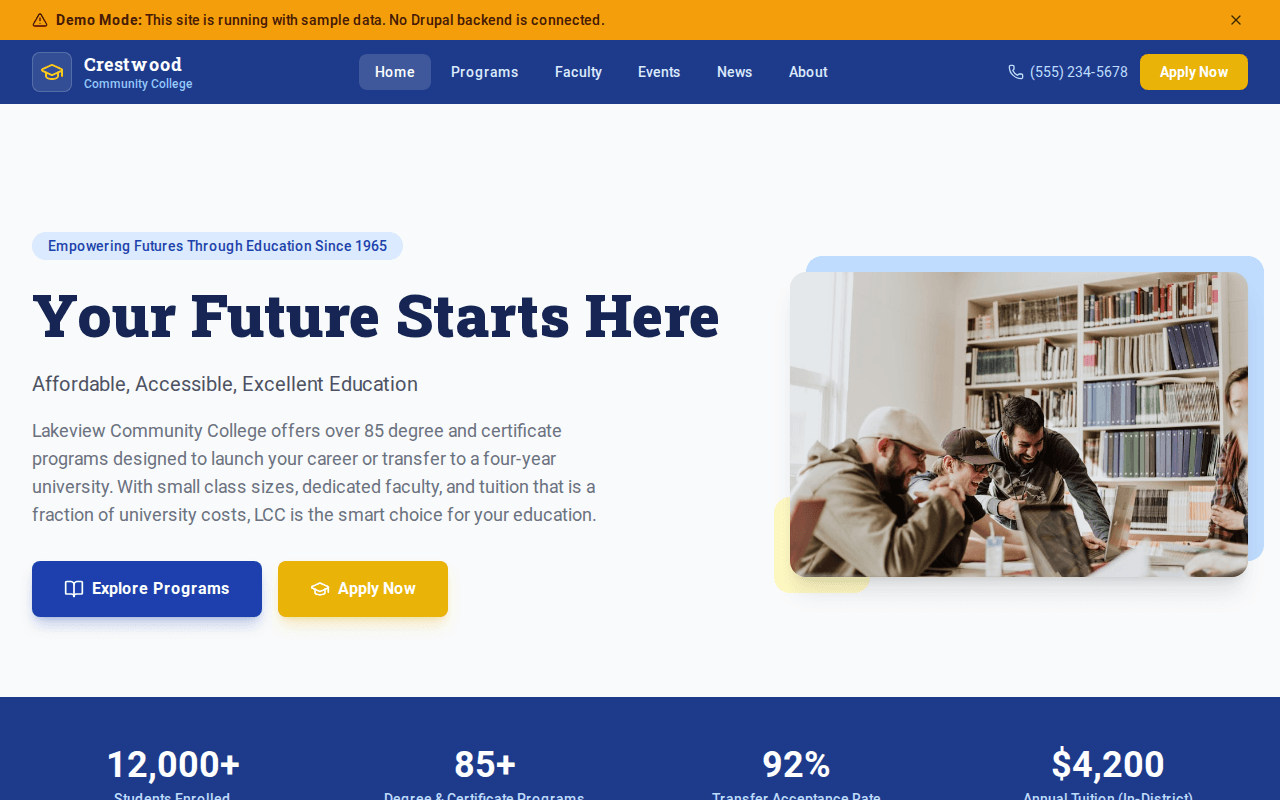 Decoupled Community College screenshot